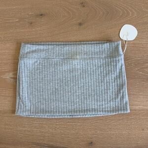 Geel Knit Ribbed Mini Skirt Dalia Size XS Gray